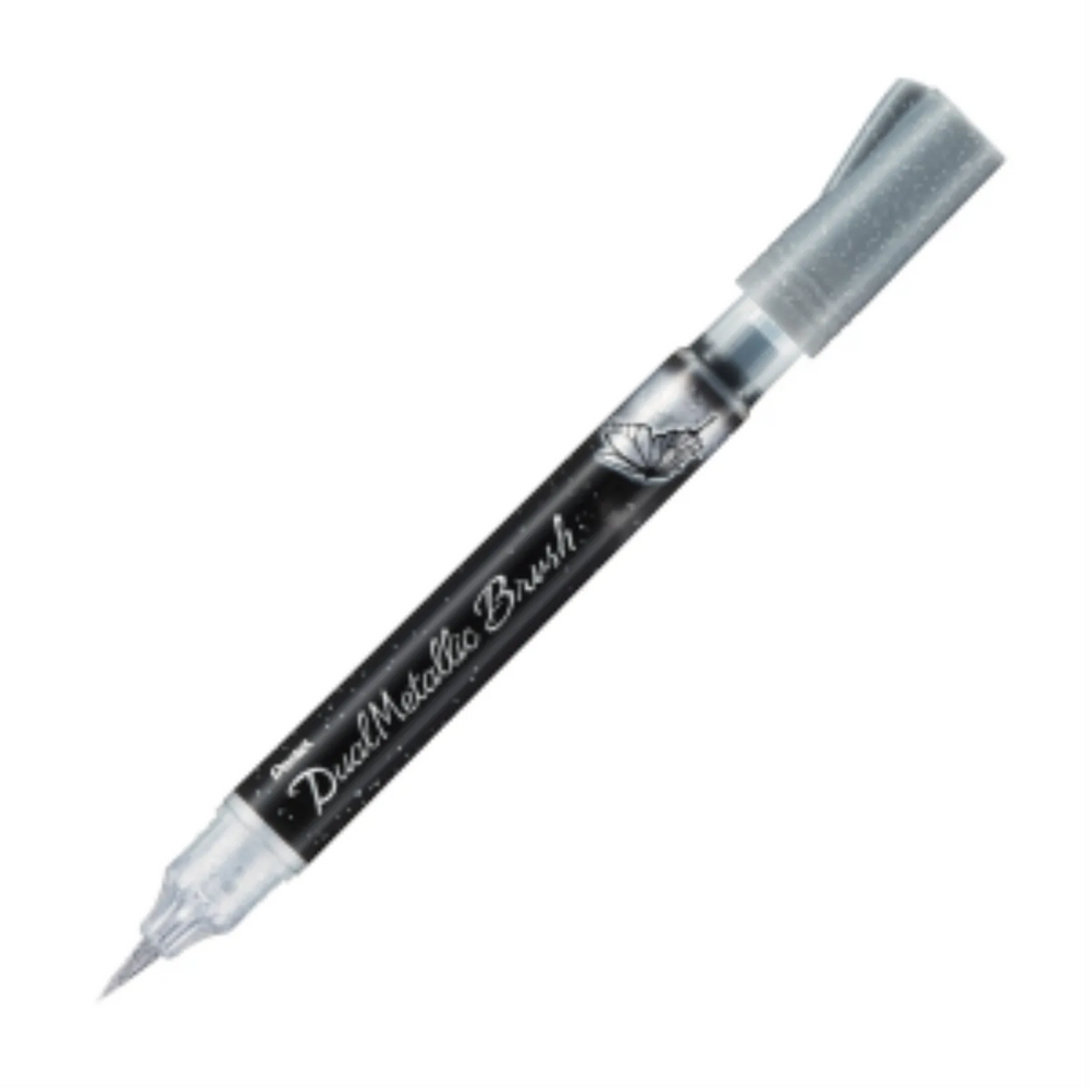 Dual Metallic Brush, Metallic Silver, 1PC Pack