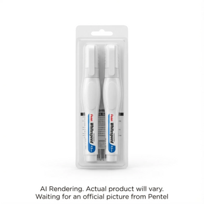 Pentel Whitespeed Wide Tip Correction Pen 2 Pack (ZLH64BP2)
