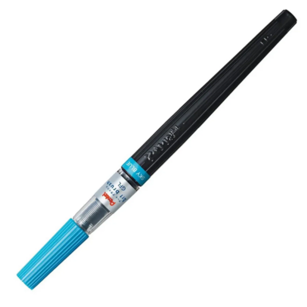 Pentel Arts Colour Brush 1PC Pack, Sky Blue Ink