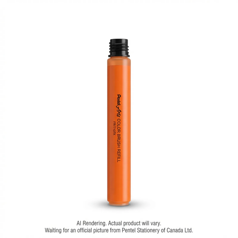 Pentel Arts Brush Pen Refill, Orange