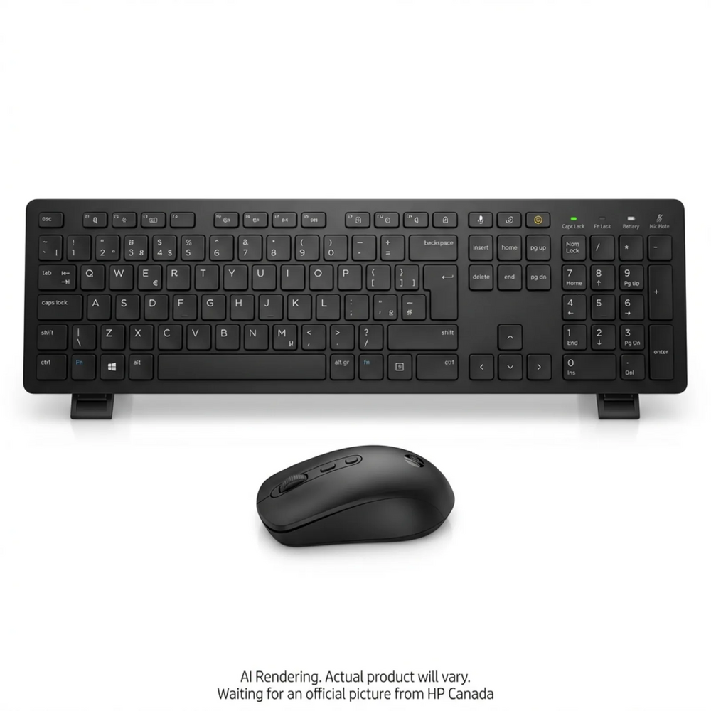 HP 650 Wireless KB/MSE Combo BLK Canada - French Bilingual