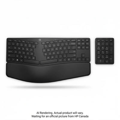 HP 960 Black Wireless Ergo Keyboard United States / Canada English (7E755AA#ABA)