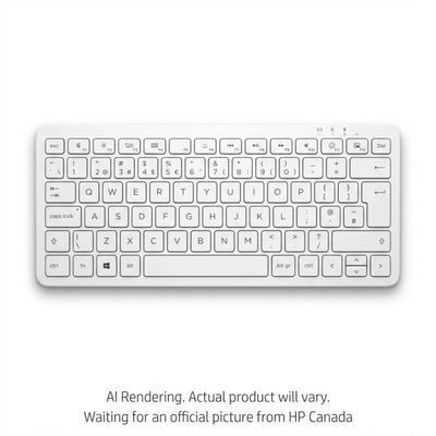 HP 350 White Compact Multi-Device Keyboard Canada - French Bilingual (692T0AA#ABL)