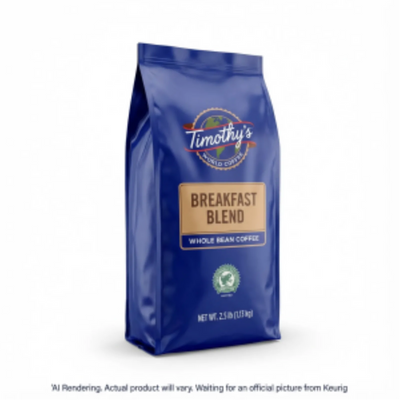 Keurig Timothy's Breakfast Blend Whole Bean Coffee (96-19026)