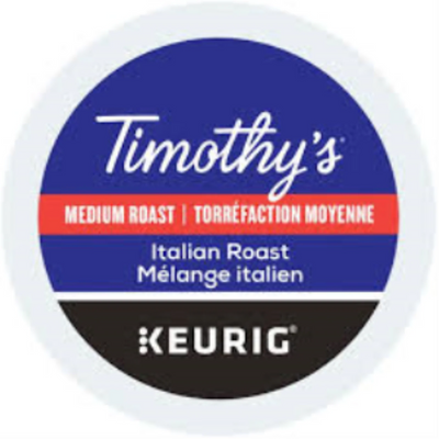 Keurig Timothy's Italian Blend Dark Roast Coffee K-Cup 24 Count (74-02017)