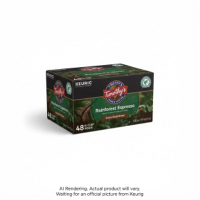Keurig Timothy's Rainforest Espresso Single Serve K-Cups 48 Count (96-06780)