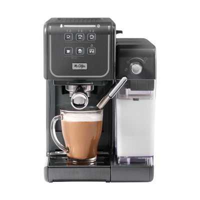 Mr. Coffee One-Touch CoffeeHouse+ Espresso & Cappuccino Machine, 19-Bar, Grey (2168820)