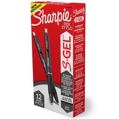 Sharpie S-Gel Gel Pen, Fine Point (0.5mm), Black Ink (2096145)
