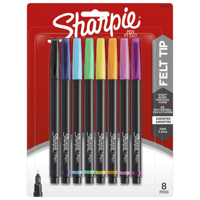 Sharpie Pens, Fine Point, Assorted Colours, 8 Count (2145798)