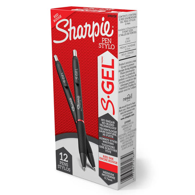 Sharpie S-Gel Gel Pen, Medium Point (0.7 mm), Red Ink (2096158)