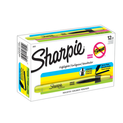 Sharpie Retractable Highlighter, Chisel Tip, Yellow (28025)