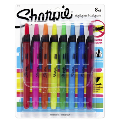 Sharpie Retractable Highlighters, Assorted Colours, 8 Count (28101)