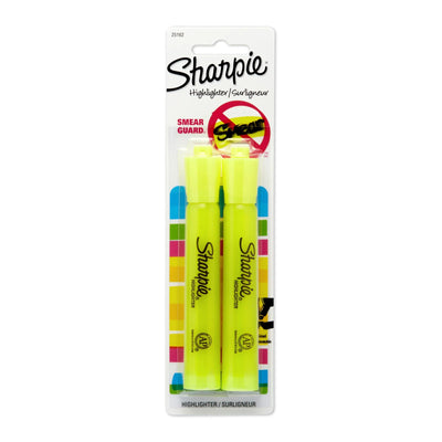 Sharpie Tank Highlighters, Yellow, 2 Count (25162PP)