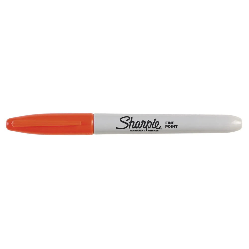 Sharpie Permanent Marker, Fine Point, Orange, 1 Count