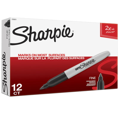 Sharpie Super Permanent Marker, Fine Point, Black (33001)