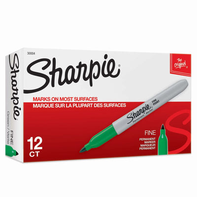 Sharpie Permanent Marker, Fine Point, Green (30004)
