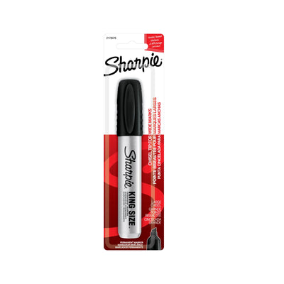 Sharpie King Size Permanent Marker, Large Chisel Tip, Black (2178476)