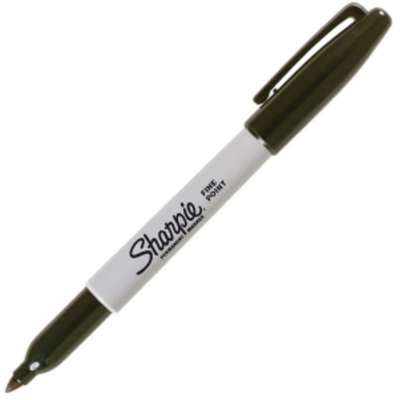 Sharpie Permanent Marker, Fine Point, Black, 1 Unit