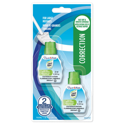 Paper Mate Fast Drying Correction Fluid, 22 mL, 2 Count (56427WC)