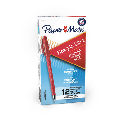 Paper Mate FlexGrip Ultra Ballpoint Pen Medium Point 1.0 mm Red (9620131)