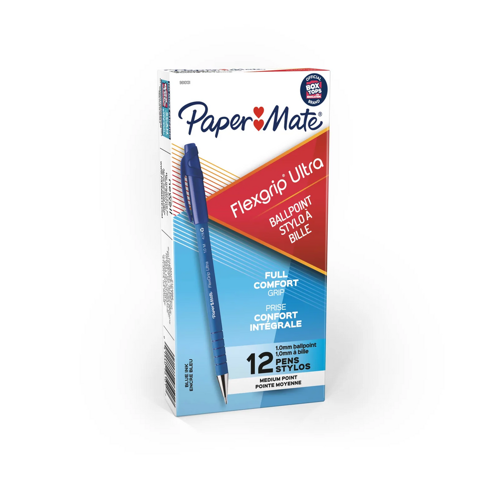 Paper Mate FlexGrip Ultra Ballpoint Pen, Medium Point (1.0 mm), Blue, 1 Unit