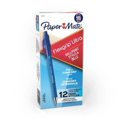 Paper Mate FlexGrip Ultra Retractable Ballpoint Pen Medium Point 1.0 mm Blue (9510131)