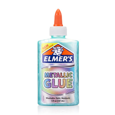 Colle liquide métallique Elmer's, idéale pour fabriquer de la slabe, lavable, sarcelle, 5 oz