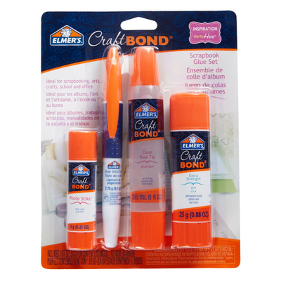 Elmer's Craft Bond Scrapbook Glue Set, 4 Types (E61579)
