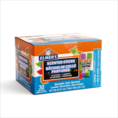 Elmer's Scented Glue Sticks, Safe, 30 Count (2175692)