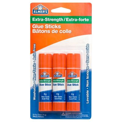 Elmer's Extra-Strength Glue Sticks Washable 3 Count (60509Q)