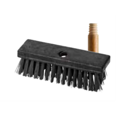8” Scrubbing Brush-Stiff w/wooded handle Incl