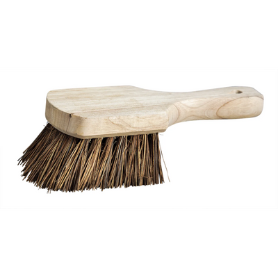 9" Short Handle Pot Brush - Wood Block Palmyra/Bassine Fibre