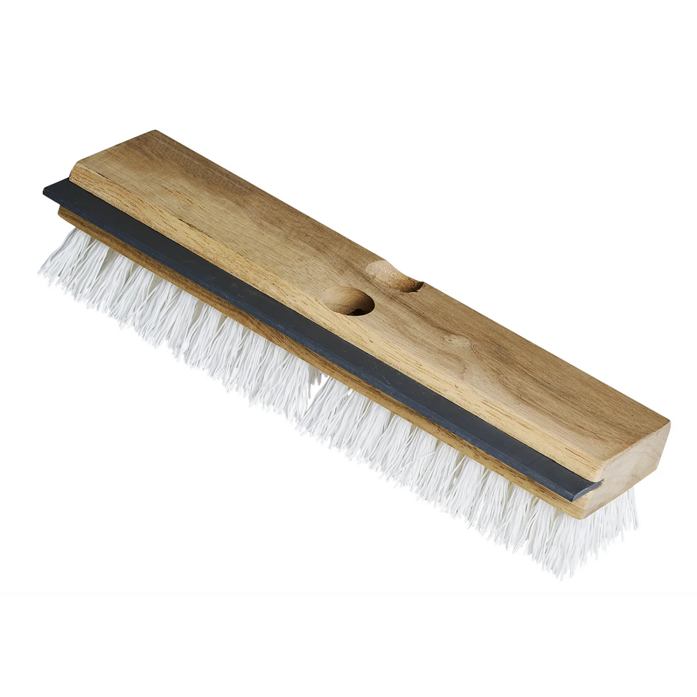 11" Wood Deck Brush w Squeegee - Poly