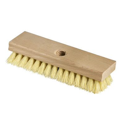 Carpet Brush Wood Block Poly Stiff Bristle 8"