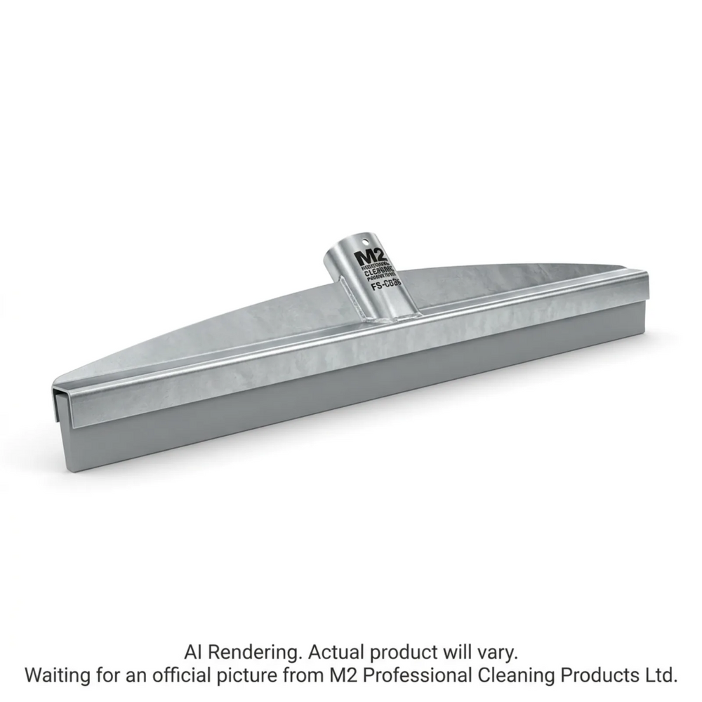 36" Curved Floor Squeegee Grey Non-Marking Rubber