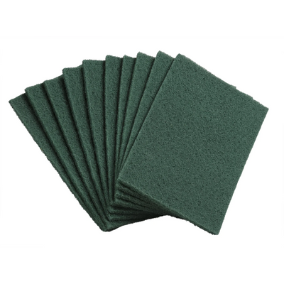Premium Scouring Pads-Green –6”x 9”x 0.3”- Case Pk/10x10