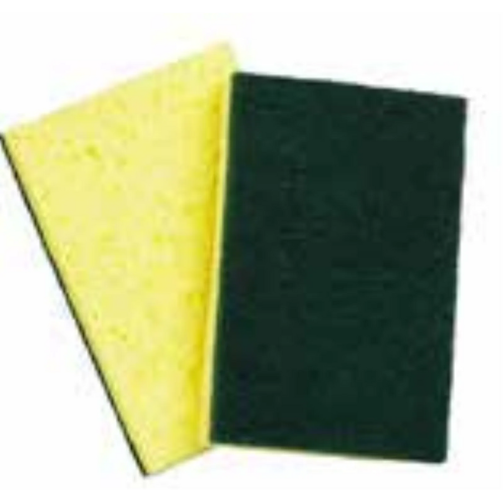 Cellulose sponge with scouring pad-4”x 6”x 0.875”-Case Pk/1x50