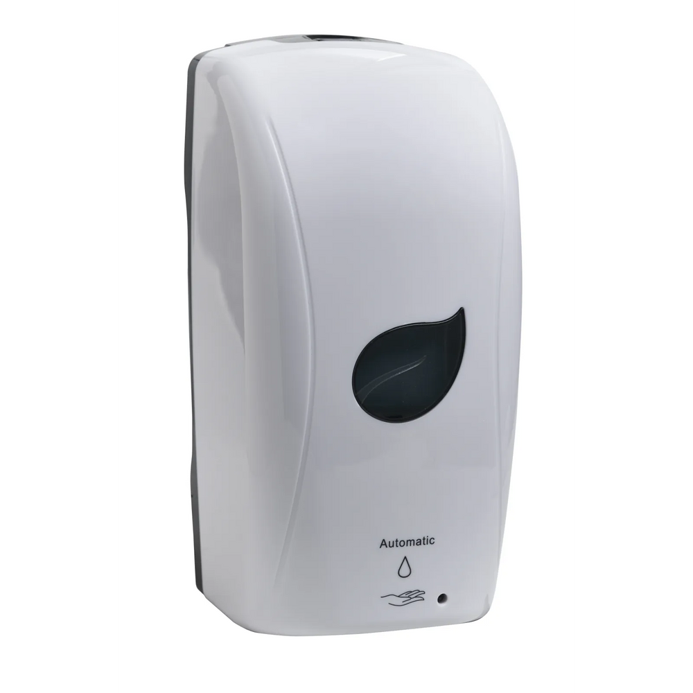 Touchless Foam Dispenser 1000ml/33oz large-White- wall mounted include/Foam tape&Screws-Lockable Option 6pcs AA Battery 