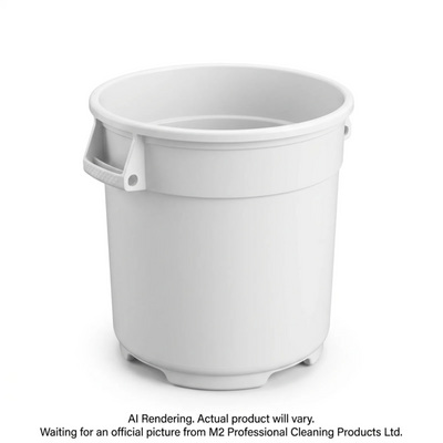 Heavy Duty 20 Gallon Garbage Container-White(75L)