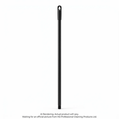 Black Metal handle w/internal threaded tip and hanger cap 1"x60" Heavy Duty