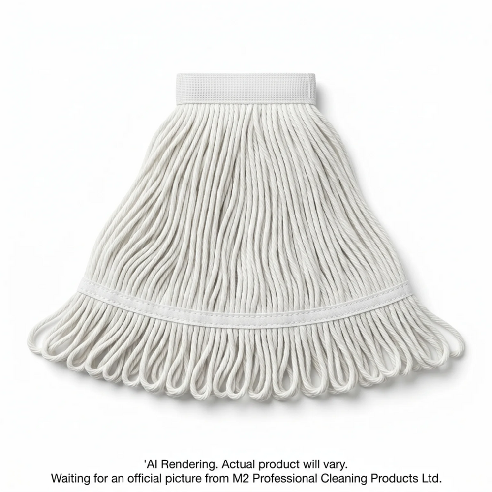 24oz Dura-Pro Loop-End Wet Mop - Narrow Band - White