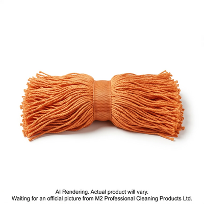 M2 Professional Swipe Cut-End Wet Mop 16oz/450g Orange Bagged (MW-SWC16-OR)