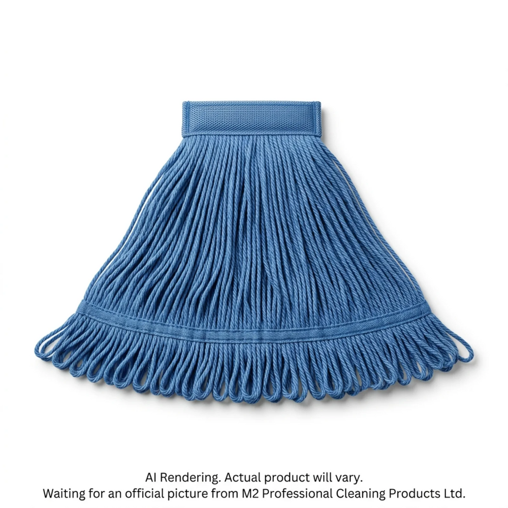 20oz Dura-Pro Loop-End Wet Mop - Narrow Band - Blue