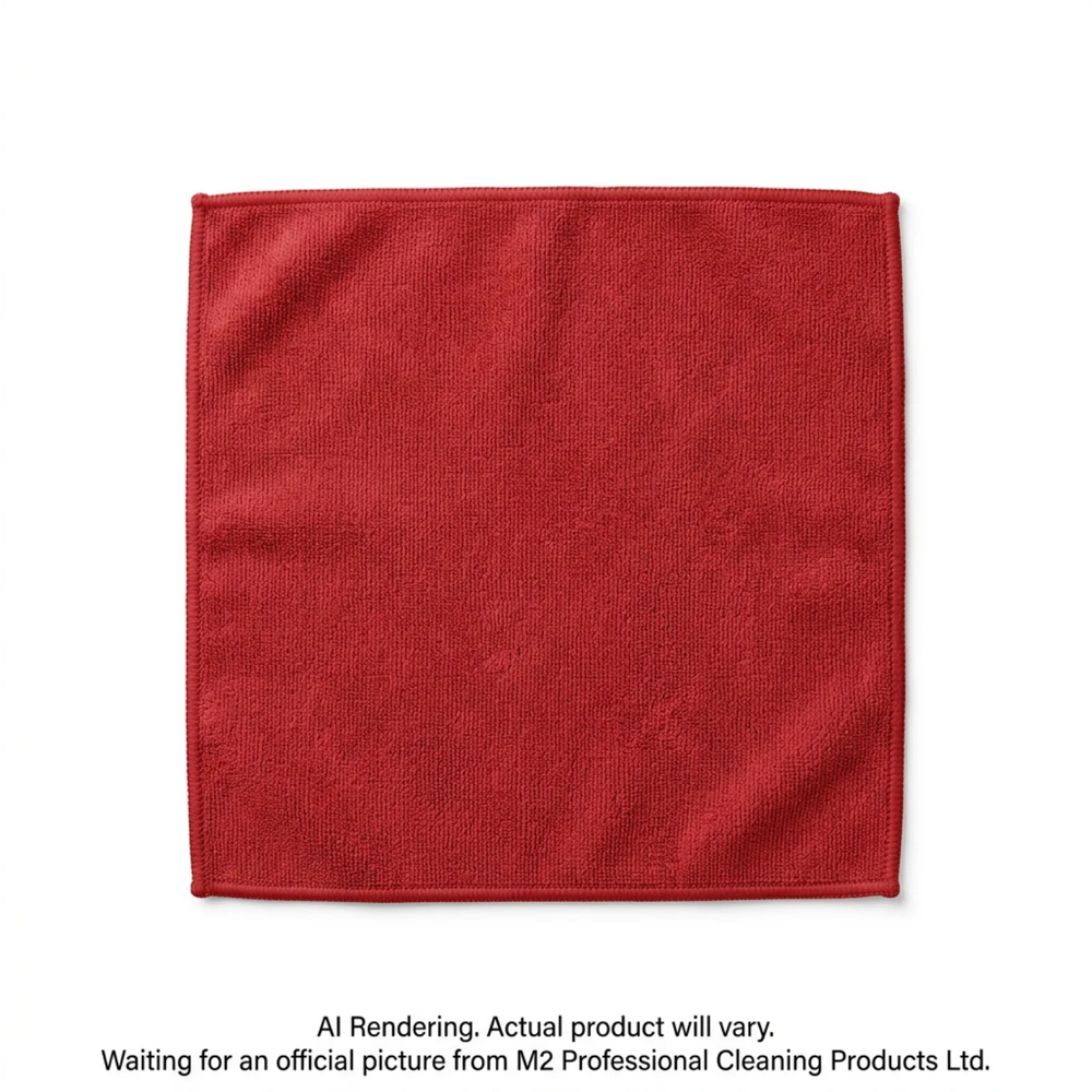 Sani-Pro Microfiber Cloths 40x40cm/16"x16" (300Gsm) Red