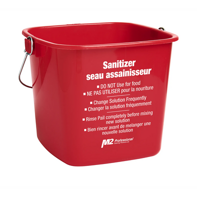 M2 Professional Red 6qrt Sani-Clean Pail (PA-3606R)