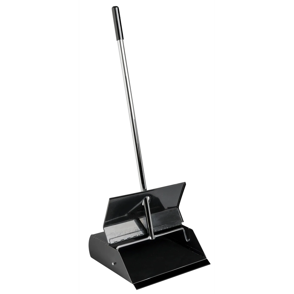 Metal lobby dust pan W/Lid