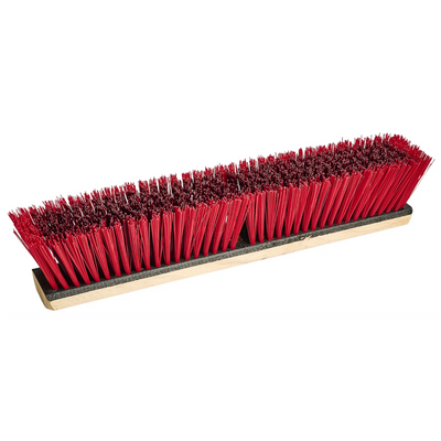 18” / 45 cm Side-Clipped Garage Push Broom with HD Metal Handle and Brace