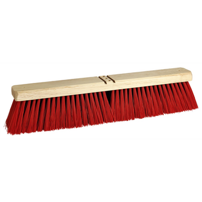 M2 Professional 18"/45 cm Bulldog Med/Stiff Push Broom Head - Red Non-Flagged (PB-BD701-RB18)