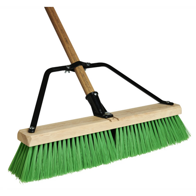 M2 Professional 18"/45 cm Bulldog Stiff Sweep Push Broom - Green (PB-BD700-GB18)
