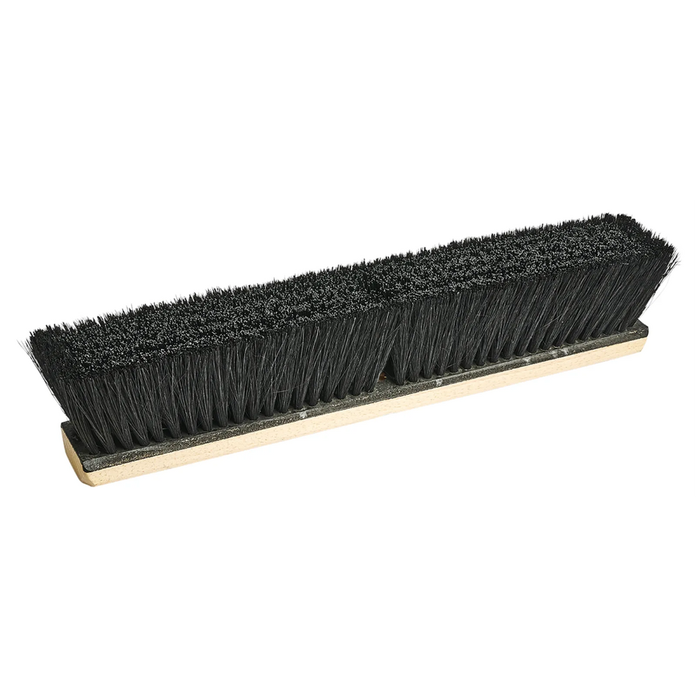 18”/45 cm Side-Clipped Tampico Push Broom with HD Metal Handle and Brace